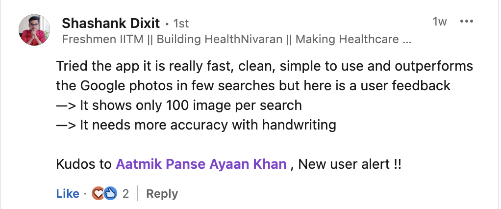 Review from linkedin